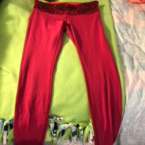 Lululemon Red Reversible Leggings!